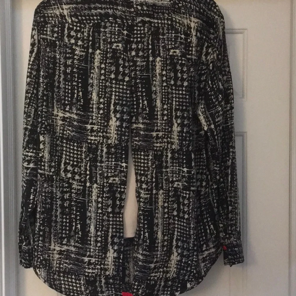 ASOS button down blouse. Black print. Size 6 - Picture 1 of 7